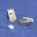Bestlink Netware RJ45 CAT6 Shielded Plug Solid 50 Micron 3-Prong w/Inserter, 100pk 101230